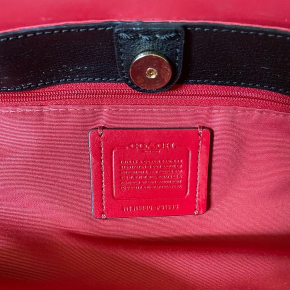 SOLD Coach Avenue Tote (Black/Red) - Picture 4 of 9